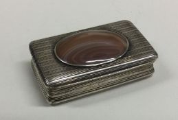 A heavy Georgian silver hinged top snuff box with