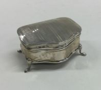 An engine turned silver mounted ring box. Birmingh