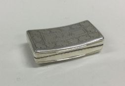 A good heavy rectangular shaped silver snuff box w