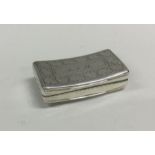 A good heavy rectangular shaped silver snuff box w