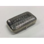 A large Russian silver cigar case with shaped deco