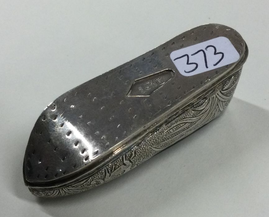 A Chinese silver model of a shoe of typical form. - Image 2 of 2