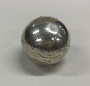 EDINBURGH: An unusual Scottish silver bowls trophy