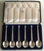 CHARLES BOYTON: A cased set of six large tapering