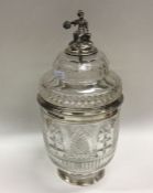 A good quality Continental silver and glass mounte