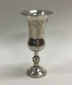 A silver gilt Kiddush cup. London. By AT. Approx.