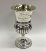 A good George III silver goblet of half fluted des