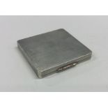 A good quality engine turned silver make-up box. B