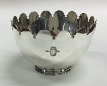 A good Georgian style plain silver bowl with shape