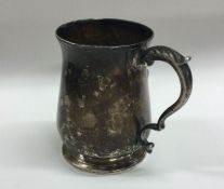 A George III silver half pint mug of typical form.
