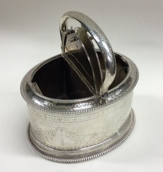 An unusual Victorian silver double lidded tea cadd - Image 2 of 3