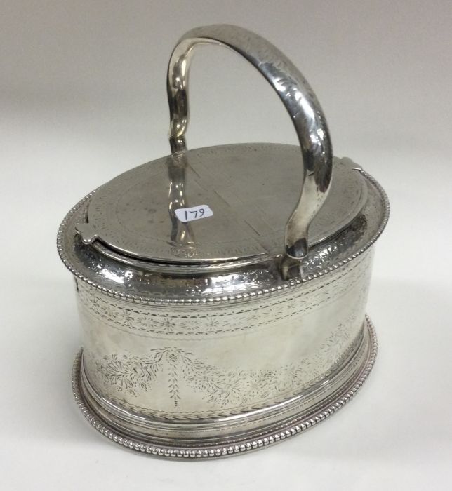 An unusual Victorian silver double lidded tea cadd