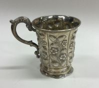 An attractive Victorian silver christening mug pro