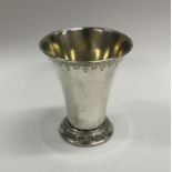 An Antique Swedish silver tapering beaker. Approx.