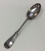 A Dutch silver spoon of shaped form. Punched verso