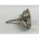 A good George III silver wine funnel with reeded m