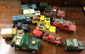 A collection of diecast and other toy Land Rovers