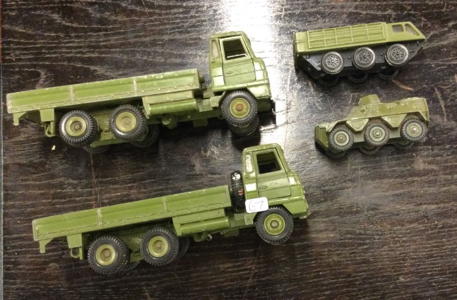 DINKY: A diecast toy truck together with three oth