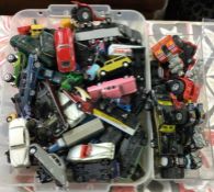 A collection of miniature toy vehicles of varying