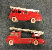 DINKY: Two diecast toy fire engines of varying des