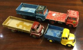 DINKY: Four diecast toy flatbed lorries. (4)