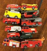 A collection of diecast MATCHBOX and other toy fir