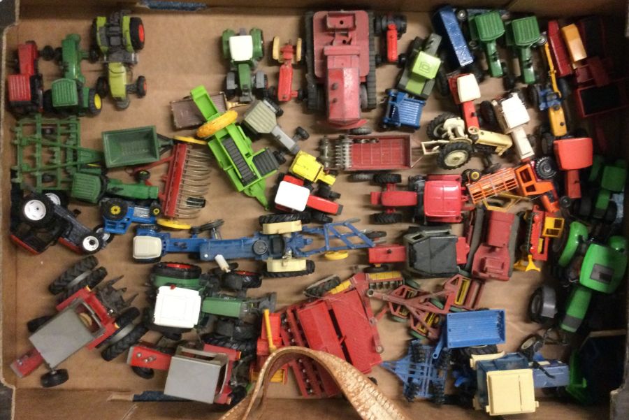 A box containing diecast toy DINKY, MATCHBOX and o