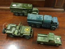 DINKY: Four diecast toy army vehicles of varying d