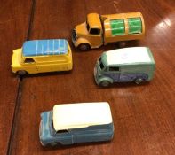 DINKY: A diecast toy refuse lorry together with th