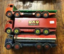 DINKY: Three diecast toy lorries of varying design