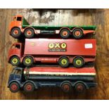 DINKY: Three diecast toy lorries of varying design