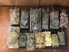 A collection of toy Military tanks of varying make