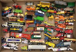 A box containing diecast toy MATCHBOX and other lo