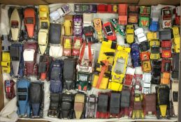 A box containing diecast and other MATCHBOX and ot