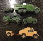 CORGI: A diecast toy army truck together with othe