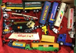 A box containing diecast and other MATCHBOX and ot