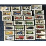 DAYS GONE BY: 28 x boxed diecast toy vans, buses e