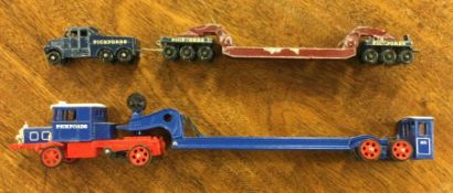 A diecast toy 'Pickford's' heavy haulage lorry tog