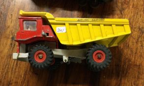 DINKY: A diecast toy dumper truck. (1)