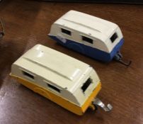 DINKY: Two diecast toy caravans of varying designs