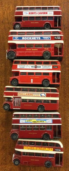 CORGI: A diecast toy bus together with five other