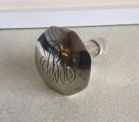 A massive silver mounted bottle stopper. Approx. 1