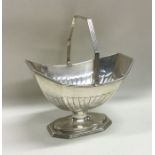 A Victorian silver half fluted sugar bowl on shape