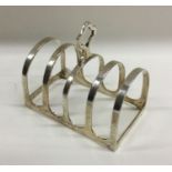 A small five bar silver toast rack. Birmingham. By