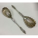 A good pair of silver Apostle top spoons with flut