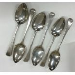 A good set of six heavy OE pattern silver tablespo