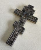 FABERGÉ: A rare silver and silver gilt cross attrac