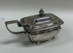 An Art Nouveau silver mustard pot with BGL. Birmin