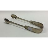 EXETER: A pair of small silver fiddle pattern suga