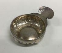 An attractive Antique silver wine taster decorated